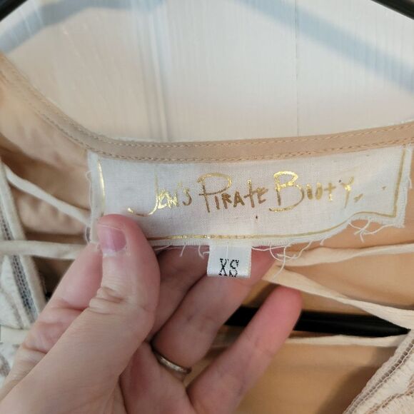 Jen's Pirate Booty Reflection Lace Flare Sleeve Mini Dress XS Boho - Picture 6 of 7